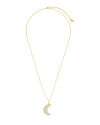 Pave CZ Moon Crescent Pendant - Sterling Forever