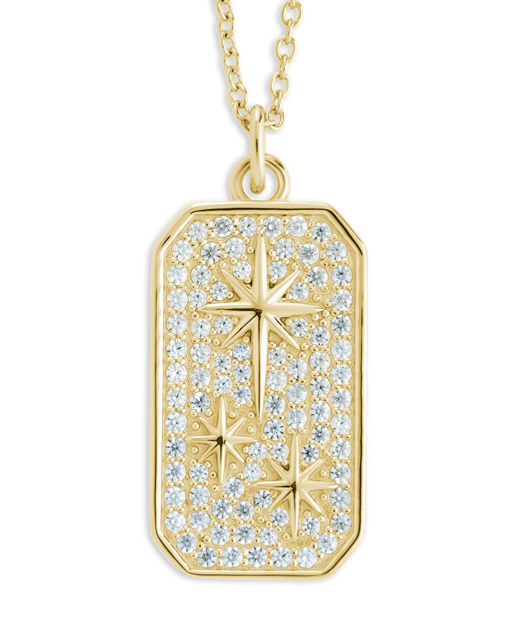 Pave CZ North Star Pendant - Sterling Forever