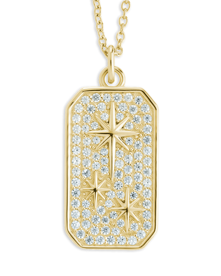 Pave CZ North Star Pendant