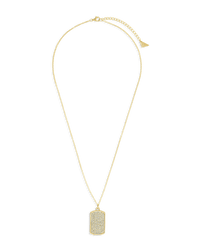 Pave CZ Rounded - edge Rectangle Pendant - Sterling Forever