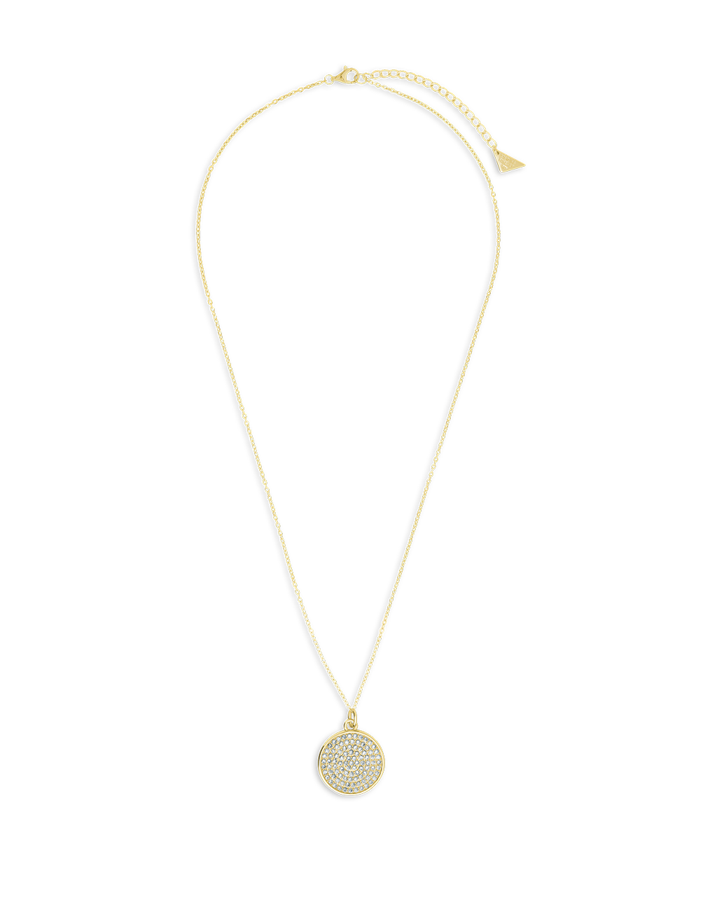 Pave CZ Circle Pendant