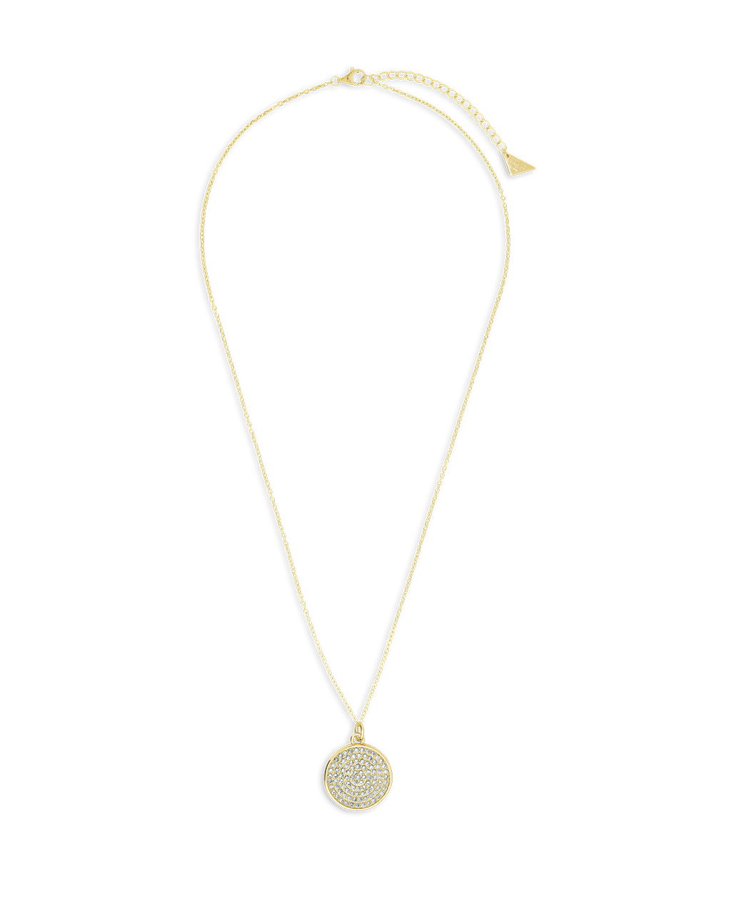 Pave CZ Circle Pendant - Sterling Forever
