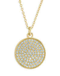 Pave CZ Circle Pendant - Sterling Forever