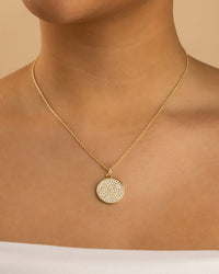 Pave CZ Circle Pendant - Sterling Forever