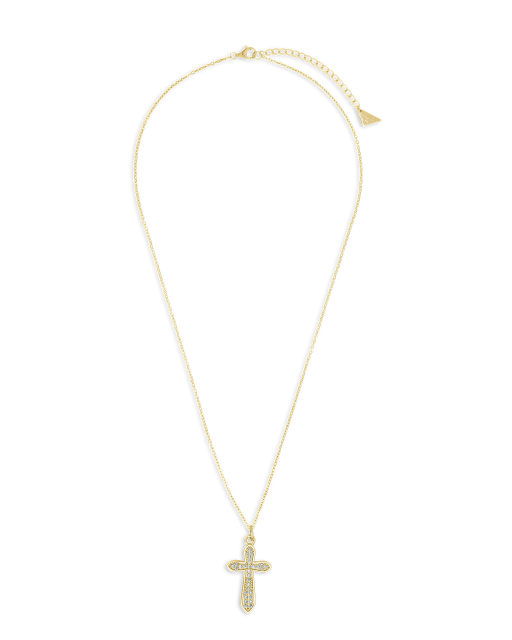 Pave CZ Cross Pendant - Sterling Forever