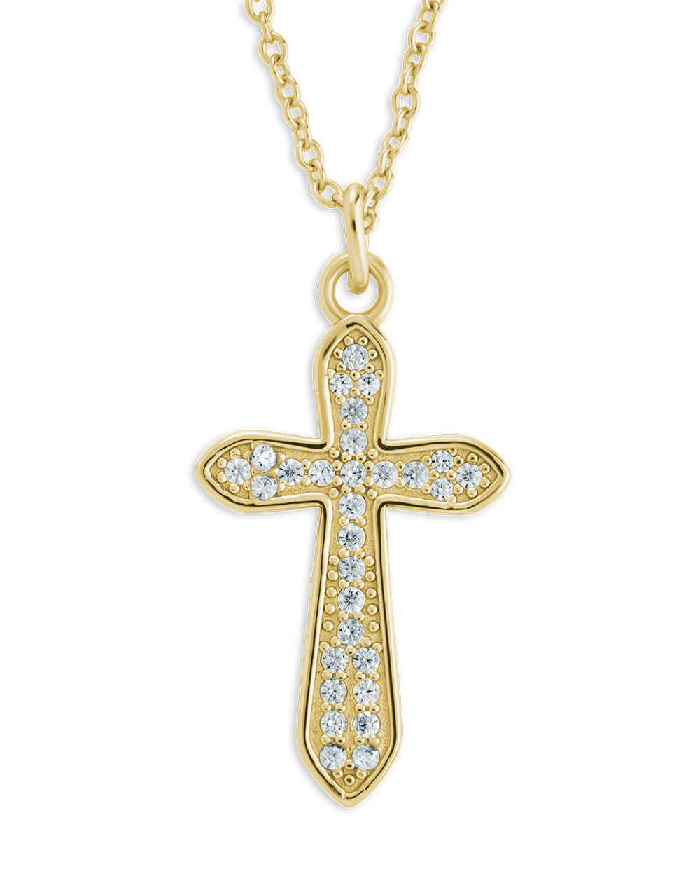 Pave CZ Cross Pendant