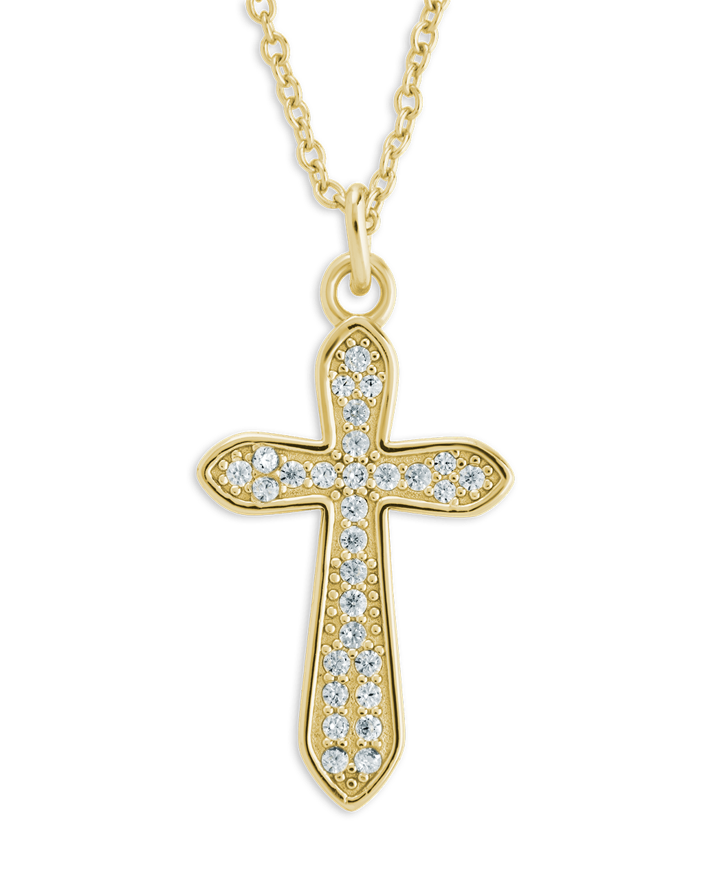 Pave CZ Cross Pendant - Sterling Forever