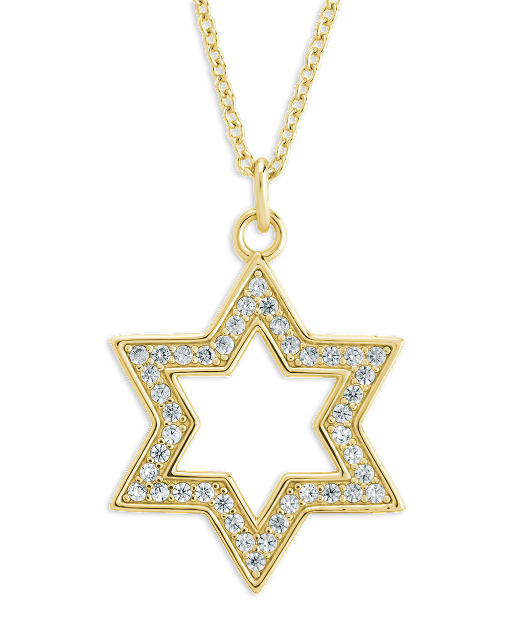 Pave CZ Star of David Pendant