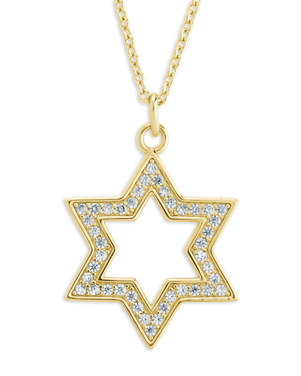 Pave CZ Star of David Pendant