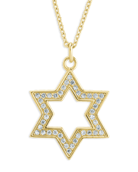 Pave CZ Star of David Pendant - Sterling Forever