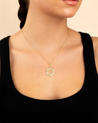 Pave CZ Star of David Pendant - Sterling Forever