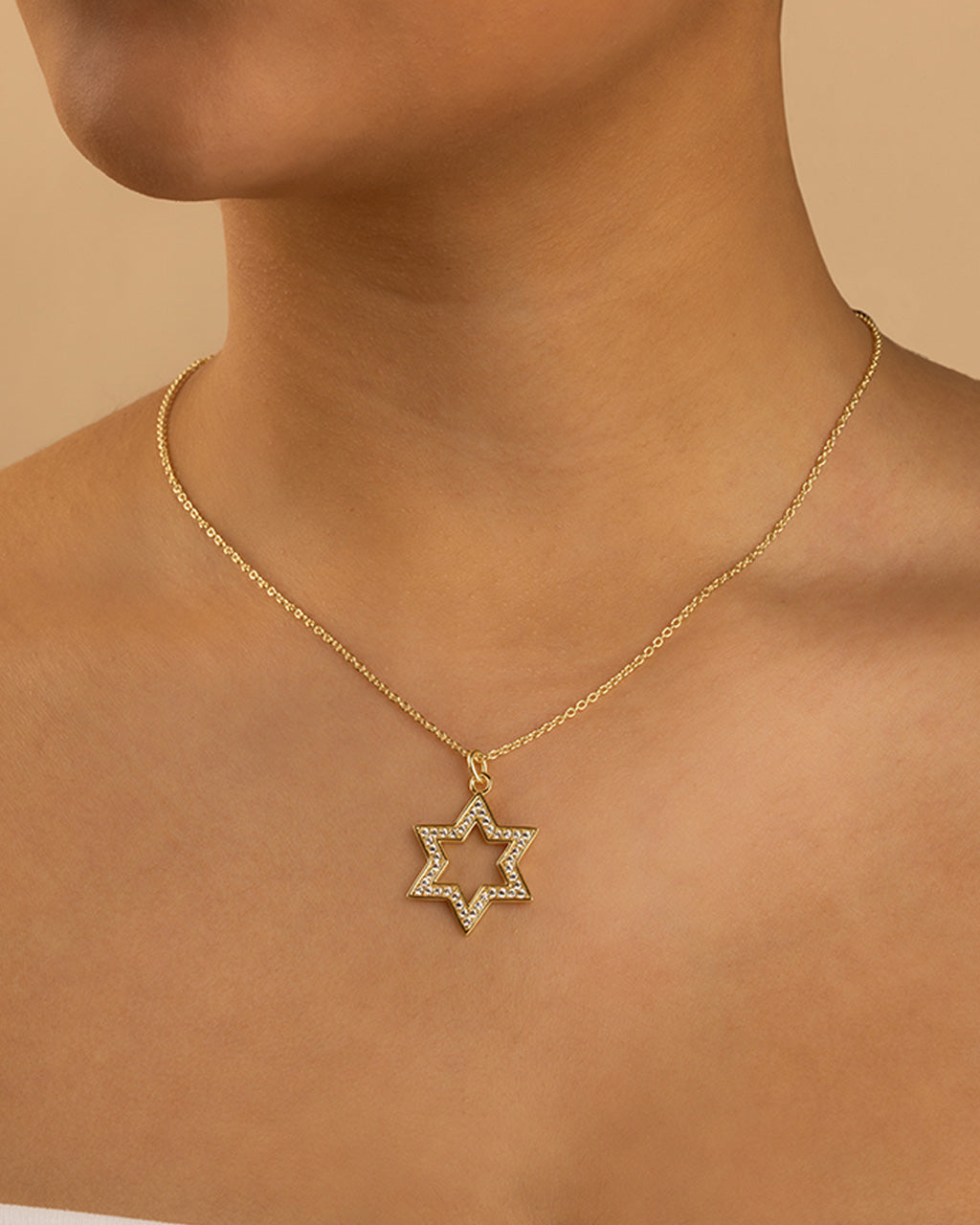 Pave CZ Star of David Pendant