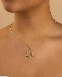 Pave CZ Star of David Pendant - Sterling Forever