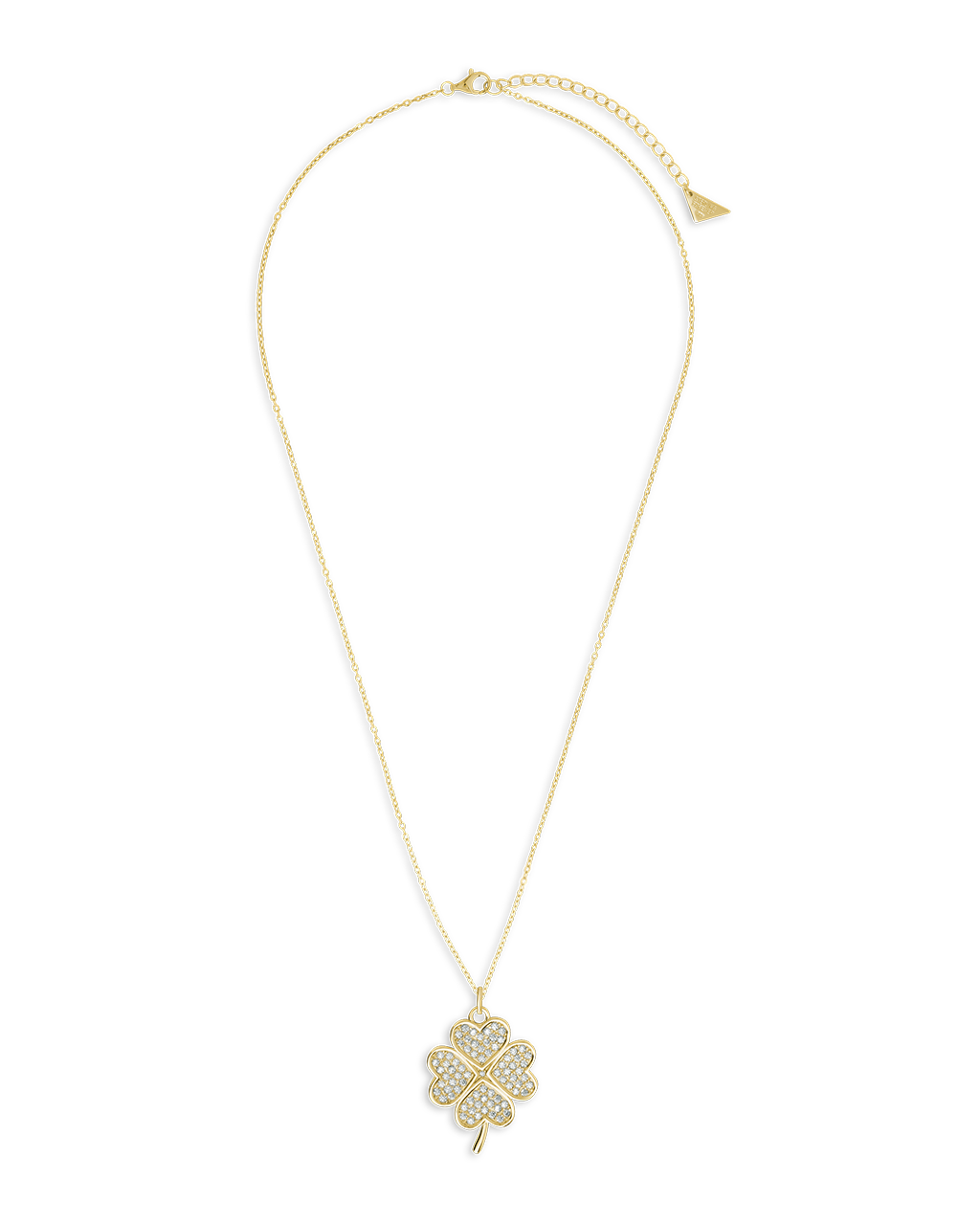 Pave CZ Shamrock Pendant