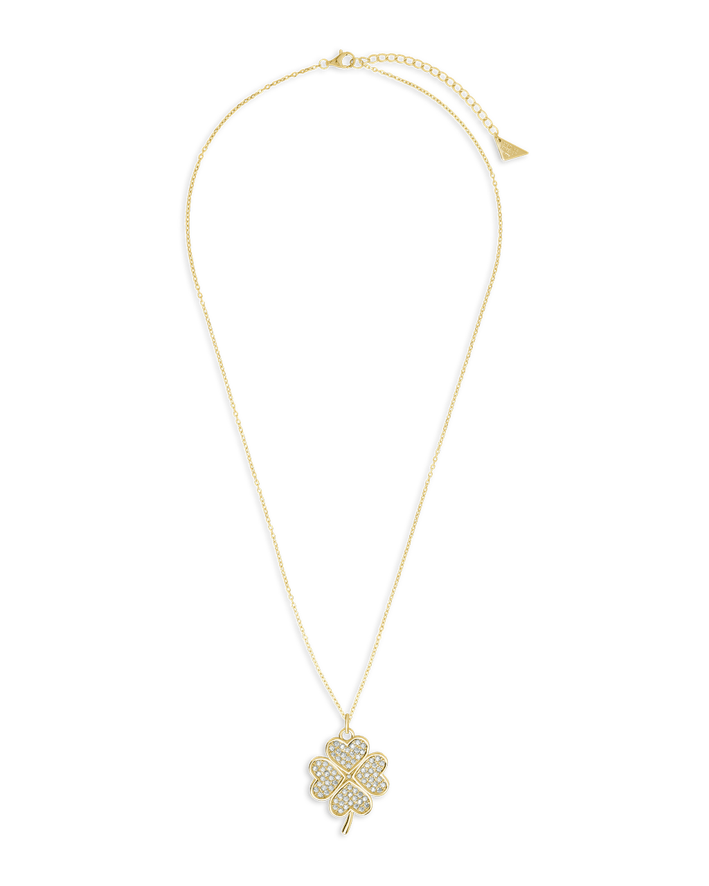 Pave CZ Shamrock Pendant - Sterling Forever
