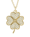Pave CZ Shamrock Pendant - Sterling Forever