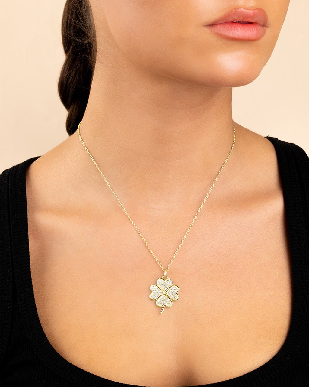 Pave CZ Shamrock Pendant - Sterling Forever