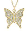 Pave CZ Butterfly Pendant - Sterling Forever