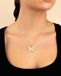Pave CZ Butterfly Pendant - Sterling Forever