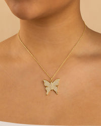 Pave CZ Butterfly Pendant - Sterling Forever