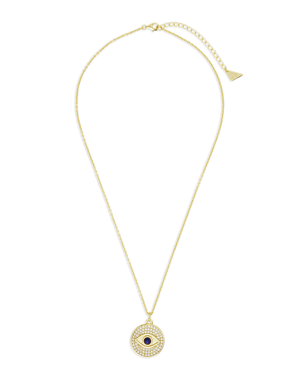 Pave CZ Evil Eye Pendant - Sterling Forever