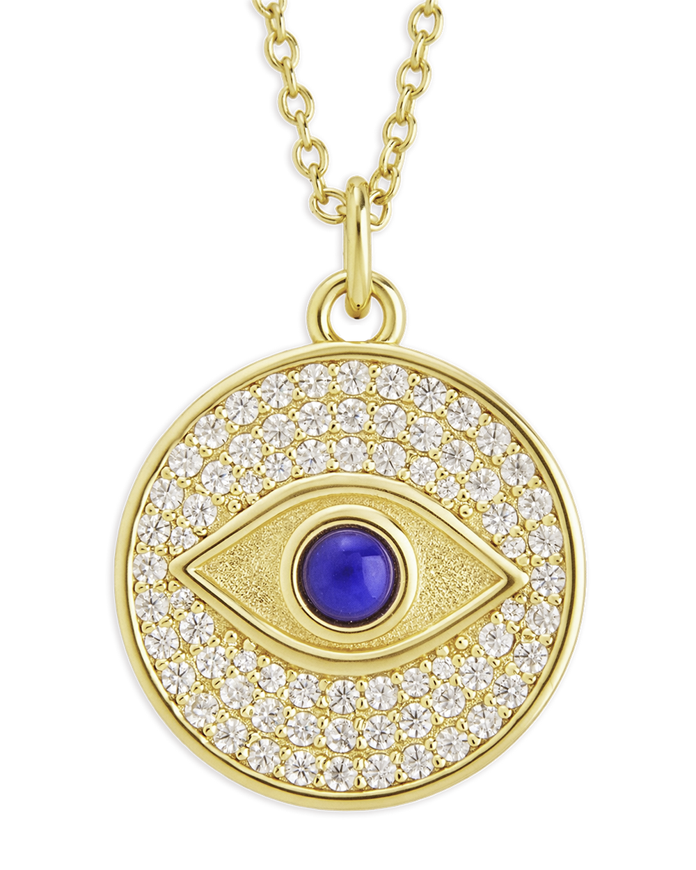 Pave CZ Evil Eye Pendant