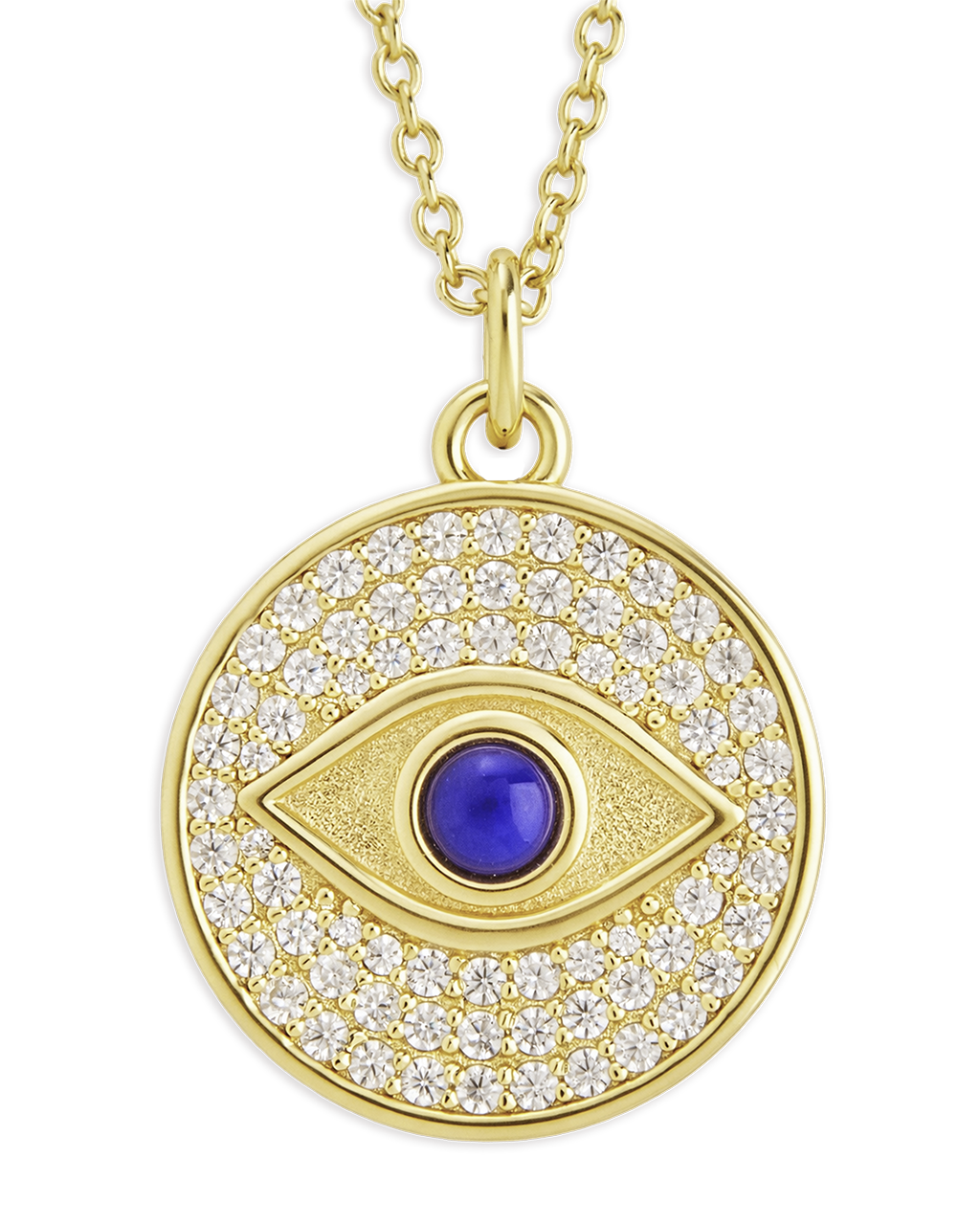 Pave CZ Evil Eye Pendant