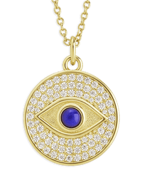 Pave CZ Evil Eye Pendant - Sterling Forever