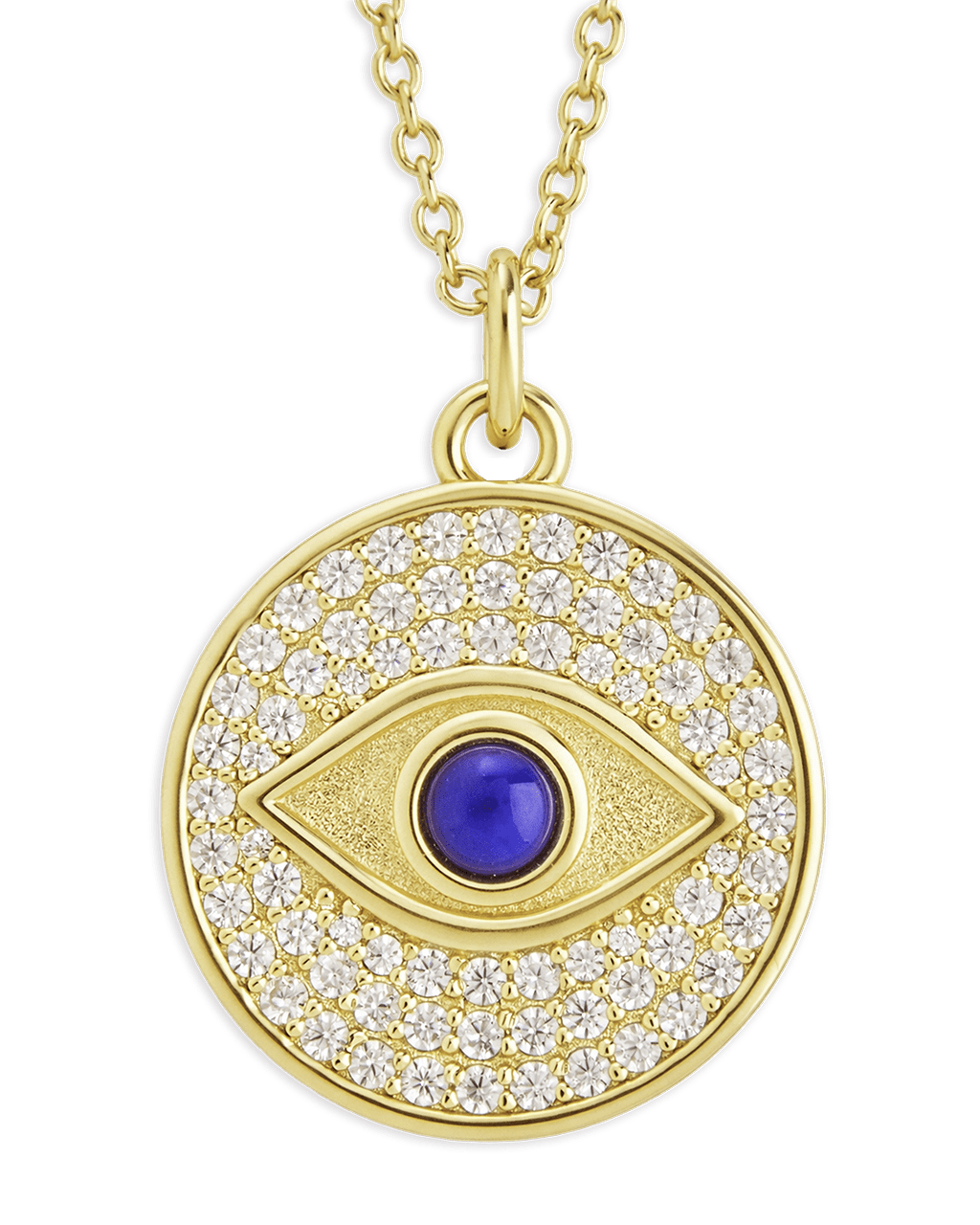 Pave CZ Evil Eye Pendant - Sterling Forever