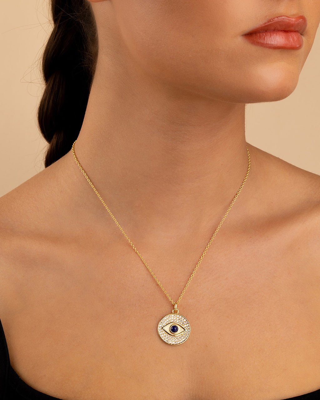 Pave CZ Evil Eye Pendant - Sterling Forever