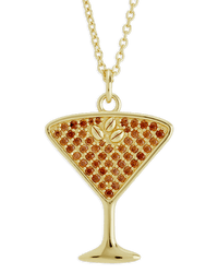 Pave CZ Espresso Martini Pendant - Sterling Forever
