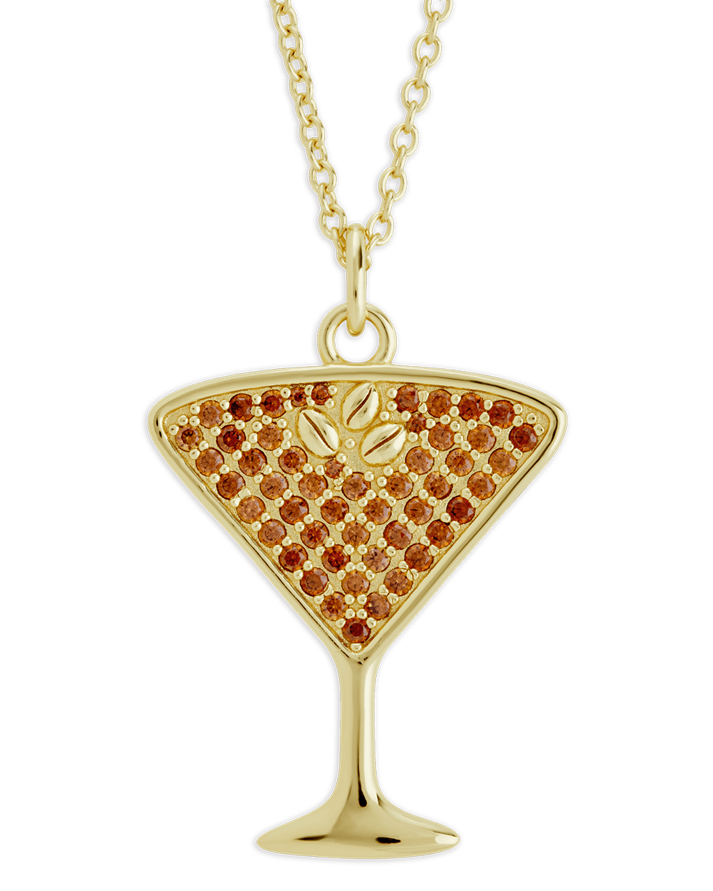 Pave CZ Espresso Martini Pendant - Sterling Forever