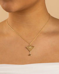 Pave CZ Espresso Martini Pendant - Sterling Forever