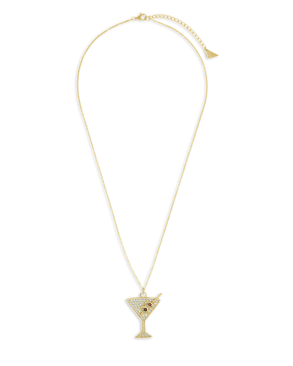 Pave CZ Dirty Martini Pendant - Sterling Forever