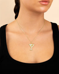 Pave CZ Dirty Martini Pendant - Sterling Forever