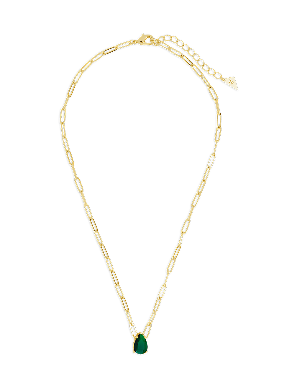 Luisa Emerald Drop Necklace
