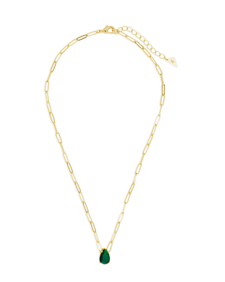 Luisa Emerald Drop Necklace