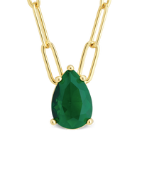 Luisa Emerald Drop Necklace
