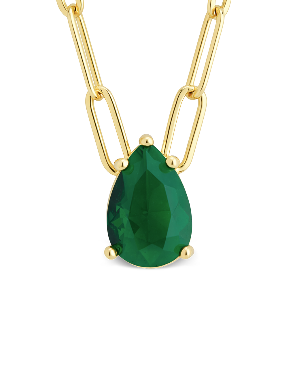 Luisa Emerald Drop Necklace