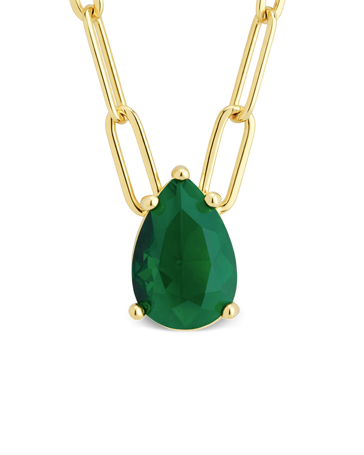 Luisa Emerald Drop Necklace