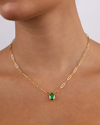Luisa Emerald Drop Necklace
