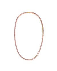 Lila Pink CZ Tennis Necklace