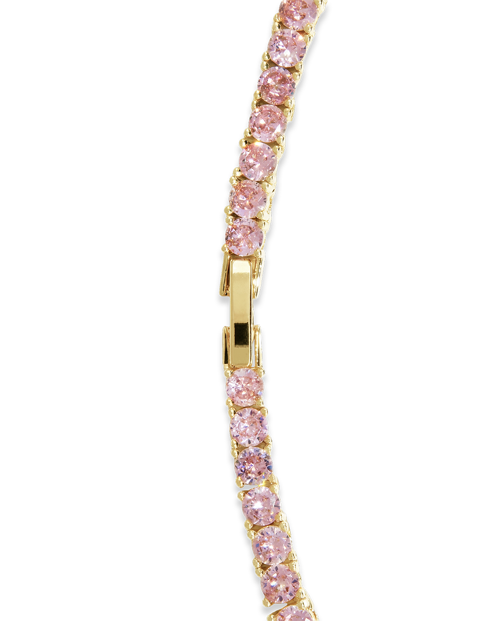 Lila Pink CZ Tennis Necklace