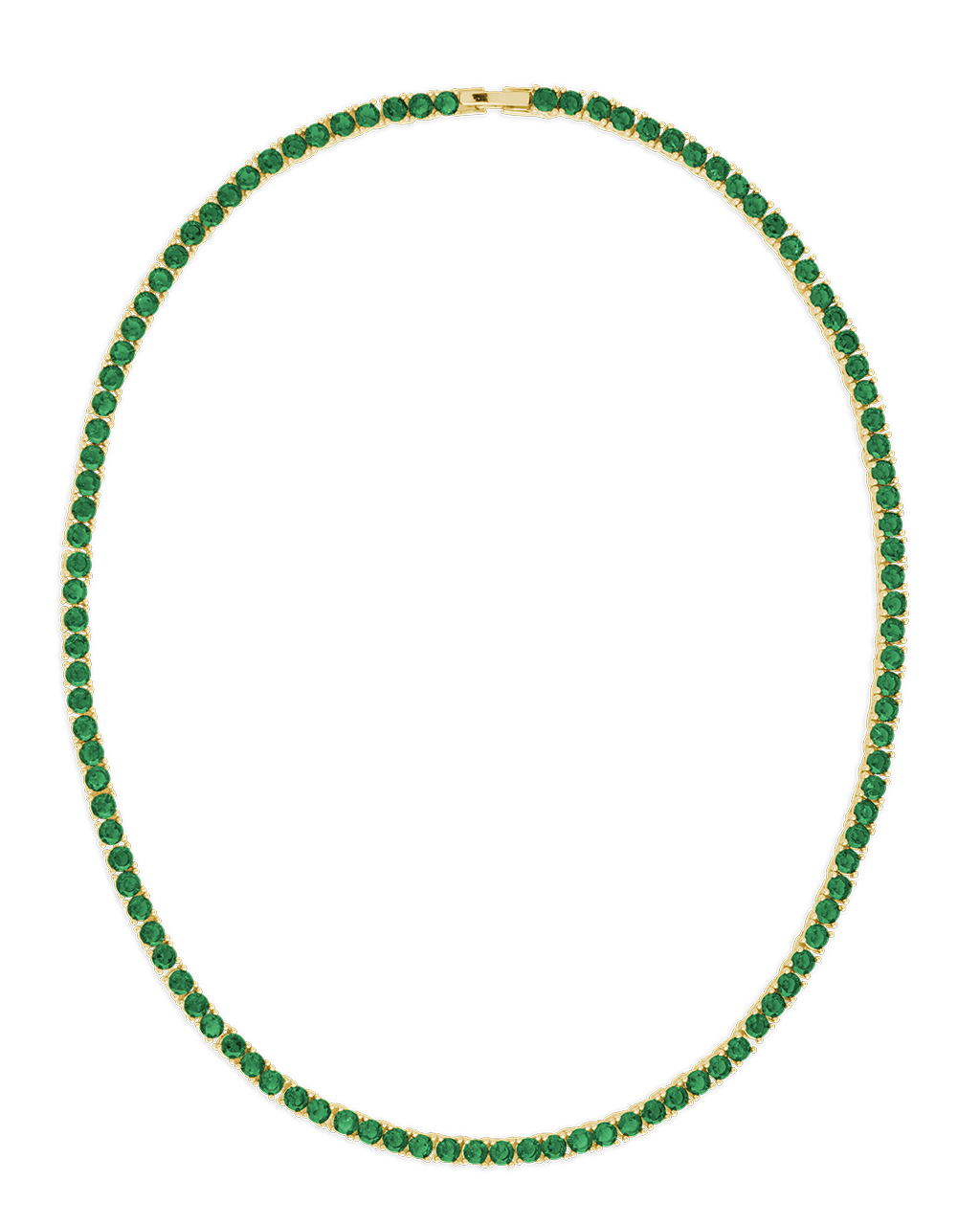 Laurie Emerald CZ Tennis Necklace