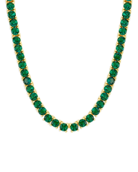 Laurie Emerald CZ Tennis Necklace
