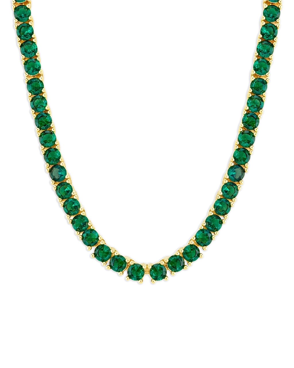 Laurie Emerald CZ Tennis Necklace
