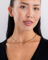 Helene Bezel Chocolate CZ Tennis Necklace