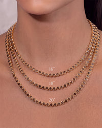 Helene Bezel Chocolate CZ Tennis Necklace