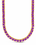 Cecil Amethyst CZ Tennis Necklace