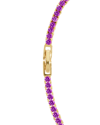 Cecil Amethyst CZ Tennis Necklace
